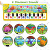 110x36cm Kids Musical Piano Mat | 8 Dinosaur Sounds & Keyboard | Baby Educational Toy & Musical Carpet