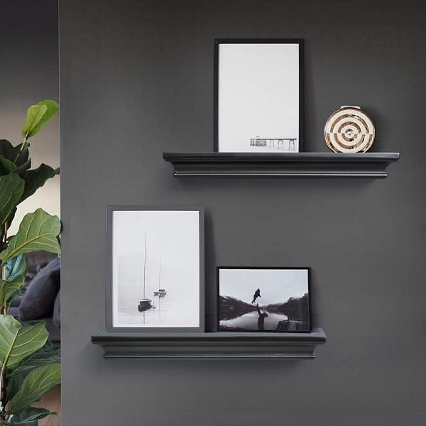 Floating Shelves 4 Inches Deep Ledge Wall Shelves Set of 2