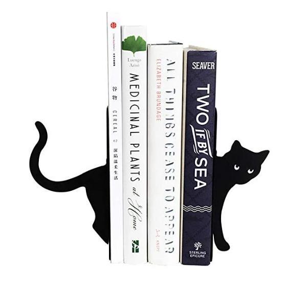Metal Cat Kitten Decorative Book Bookends Stopper