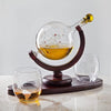 Whiskey Glassware Globe Decanter With 2 Globe Wine Glasses