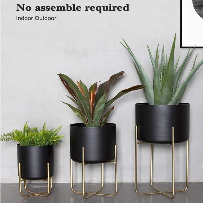 Plant Shelf Pack Of 3 Floor Standing Plant Stand With Pots