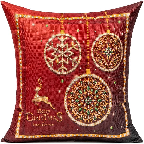 Pillow Covers 4 Pieces Holiday Theme Pattern Cushion Covers