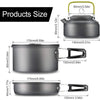 Portable Camping Cookware Set - Nonstick Aluminum Tableware for Outdoor Cooking, Hiking, BBQ, Picnic