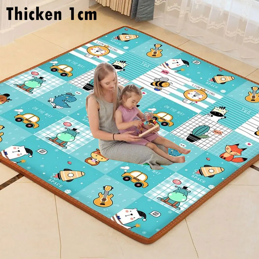 Waterproof XPE Soft Baby Play Mat: Foldable Crawling Carpet, Kid Game Activity Rug, Folding Blanket with Educational Toys