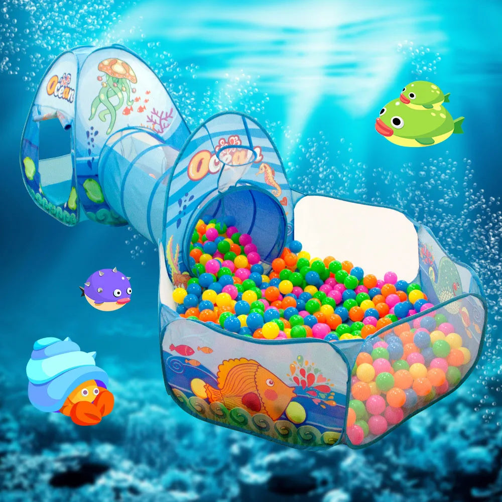 Baby Ballon Playpen Portable 3 In 1 Children Ball Pool Kids Tent Ball Pit Crawling Tunnel Kid Playground Yard Rooom Pool Gift