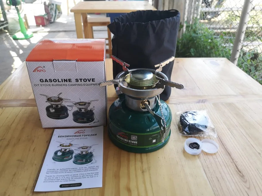 Camping Gasoline Stove with Silencer: Outdoor Cookware, Oil Stove Burners