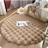 Soft Plush Nordic Round Area Rug | Non-Slip Shaggy Carpet for Living Room & Bedroom | Fluffy Bedside Floor Mat Room Decor