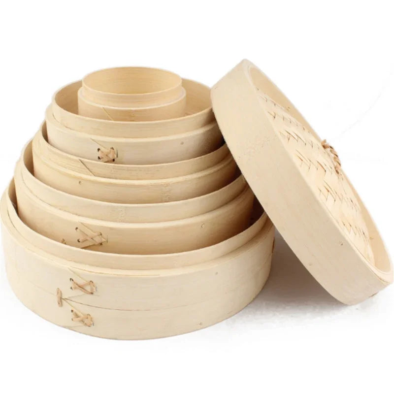 Bamboo Steamer Set: Fish, Rice, Vegetable, Snack Basket, Kitchen Cooking Tools, Cage or Cage Cover, Cookware for Cooking