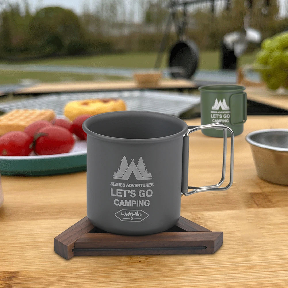 300ml Camping Mug: Aluminium Alloy Folding Cup, Nature Hike Mug, Ultra-Light Camping Travel Water Cup, Outdoor Camping Cookware