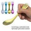 2-in-1 Titanium Spork - Ultralight Portable Spoon & Fork Combo - Ideal for Outdoor Camping, Picnics, Hiking & Travel