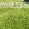 Round Plush Carpet for Living Room - Green Shaggy Rug for Sofa Chair, Long Hair Floor Mat, Fluffy Kids Rug, Bathroom Decoration
