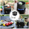 Windproof Camping Gas Stove: 7-Core Strong Fire Outdoor Tourist Cassette Burner Cooker - Portable Picnic Barbecue BBQ Cookware