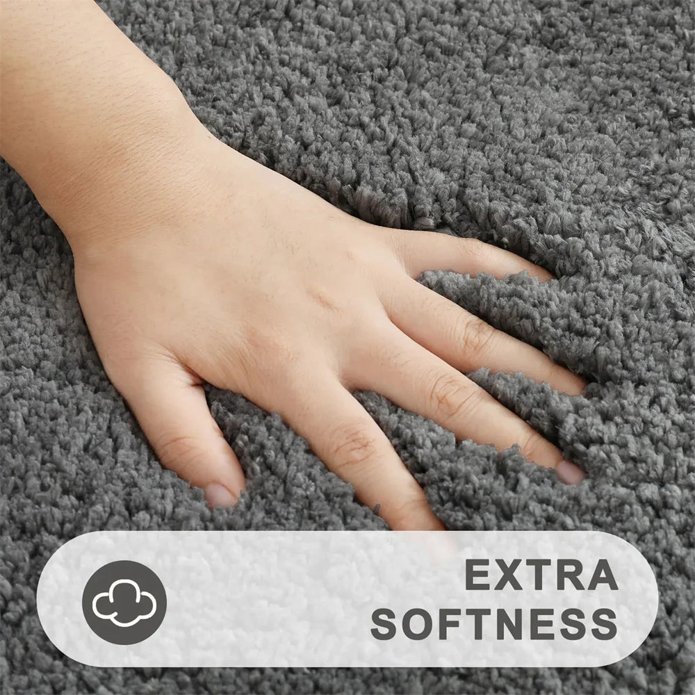 Olanly Soft Plush Bath Mat | Non-Slip Absorbent Quick-Dry Bathroom Rug | Living Room Bedroom Carpet Floor Protector & Shower Pad Decor
