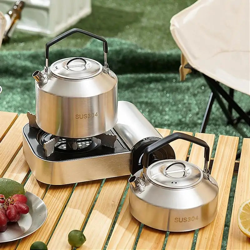 1L/1.5L Camping Water Kettle: Outdoor Coffee Kettle Tableware Picnic Set Supplies, Durable Camping Tea Kettle for Tourism Cookware