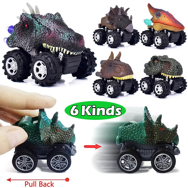 Dinosaur Pull-Back Beast Truck Toy | Large Tire Inertia Sliding Model | Educational Birthday Gift for Boys