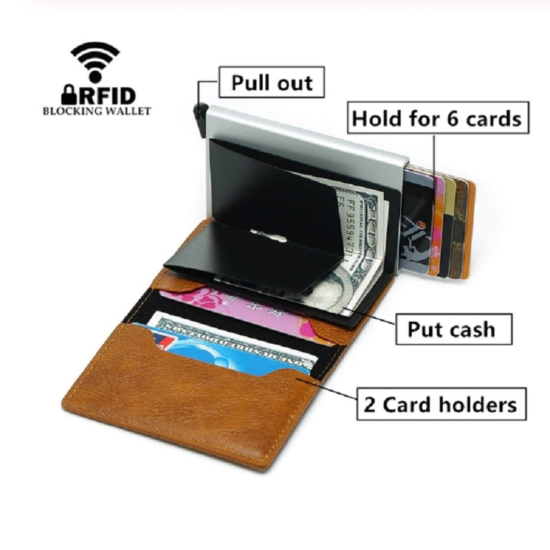 Vintage Leather RFID Blocking Wallet