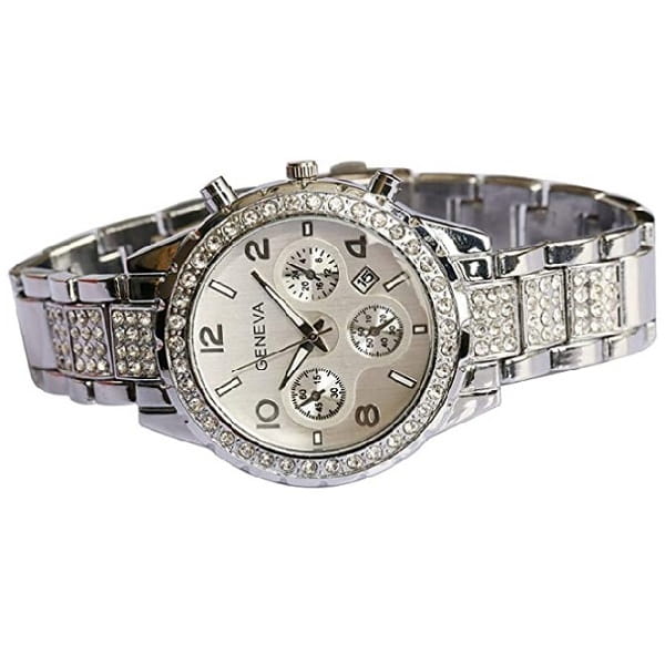 Relojes de mujer Reloj de pulsera con diamantes de cristal flotante